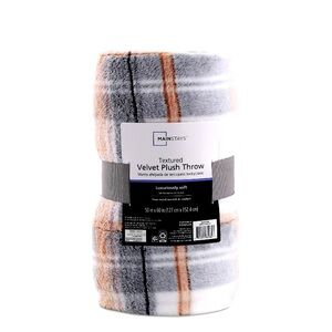 Mainstay Printed Textured Plush Throw